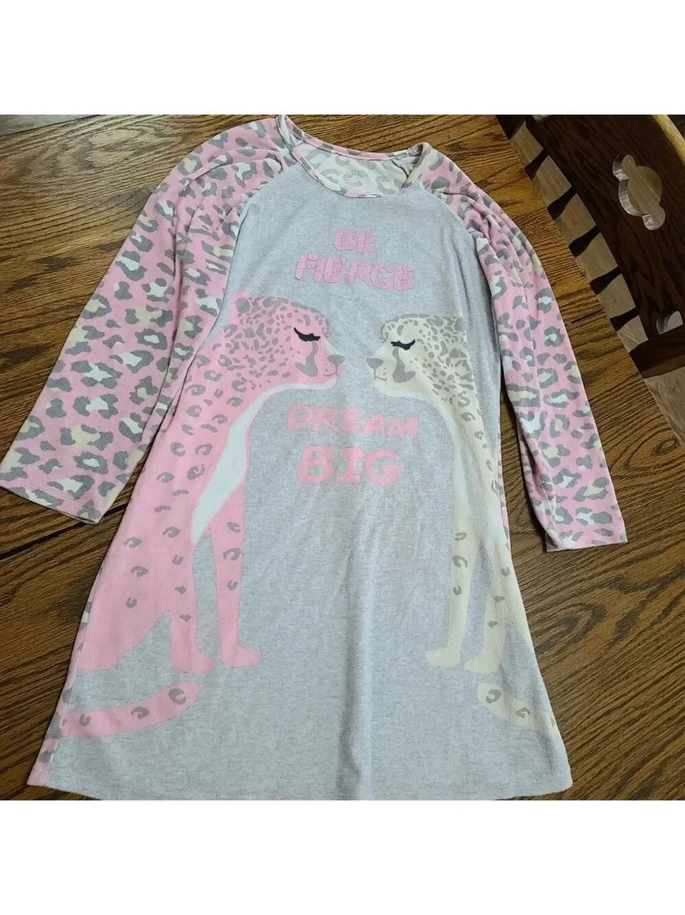 Girls XL Soft Flannel Nightgown Bundle - Be Fierce, Dream Big